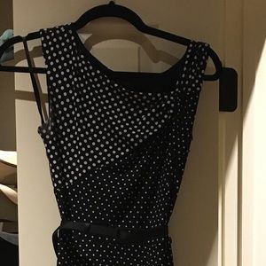 Black and white polka dot dress